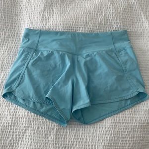 LIGHT BLUE LULULEMON RUN TIME SHORT II